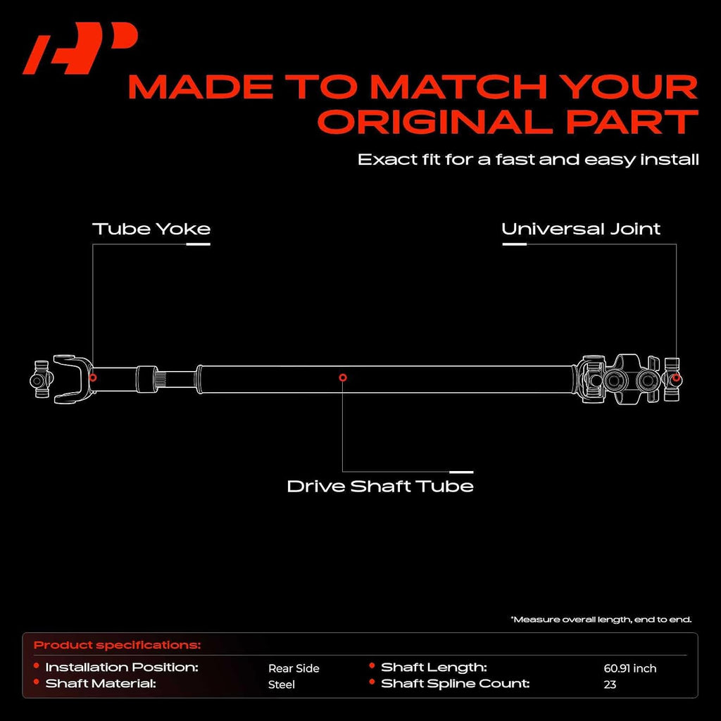 A-Premium Rear Drive Shaft Driveshaft Assembly Compatible with Toyota