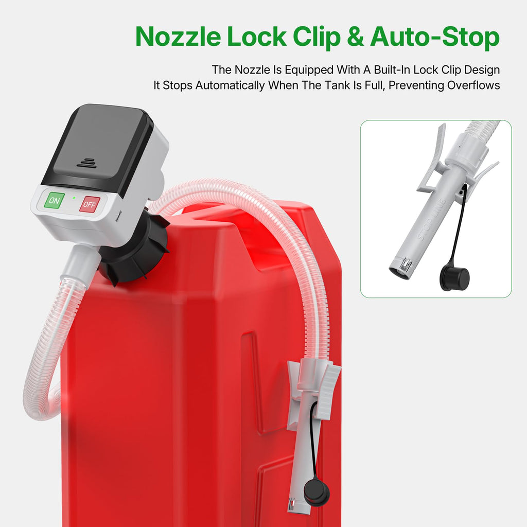 Automatic Gas Can Pump 3.2 GPM Fuel Transfer Pump Battery or USB Powered