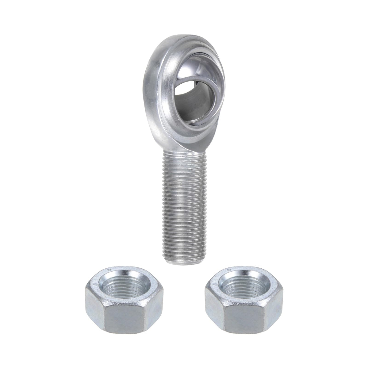 Kozelo CM12 Rod End Joint Bearing - [3/4" Bore, 3/4-16 UNF Right Hand Thread] Male Rod End with Jam Nuts, 45# Carbon Steel