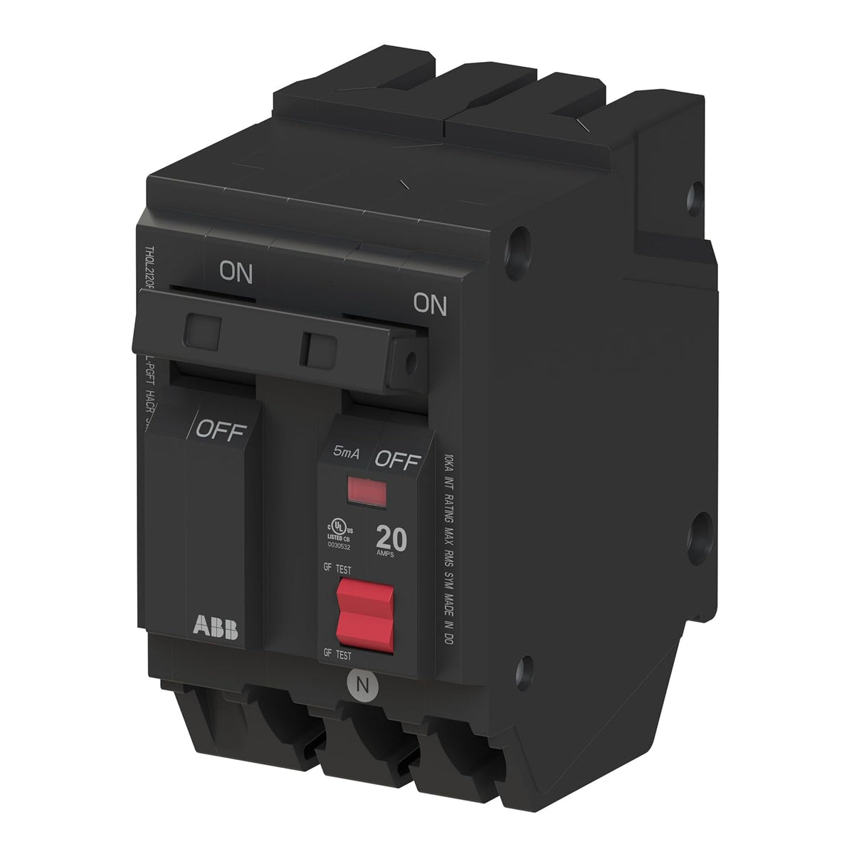 ABB Q-Line THQL2120PGFT • Ground Fault Circuit Breaker • 20 Amp • 2-Pole