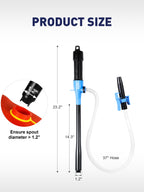 Cordless Fuel Transfer Pump, Battery Powered Fluid Transfer Pump, Max 3 GPM