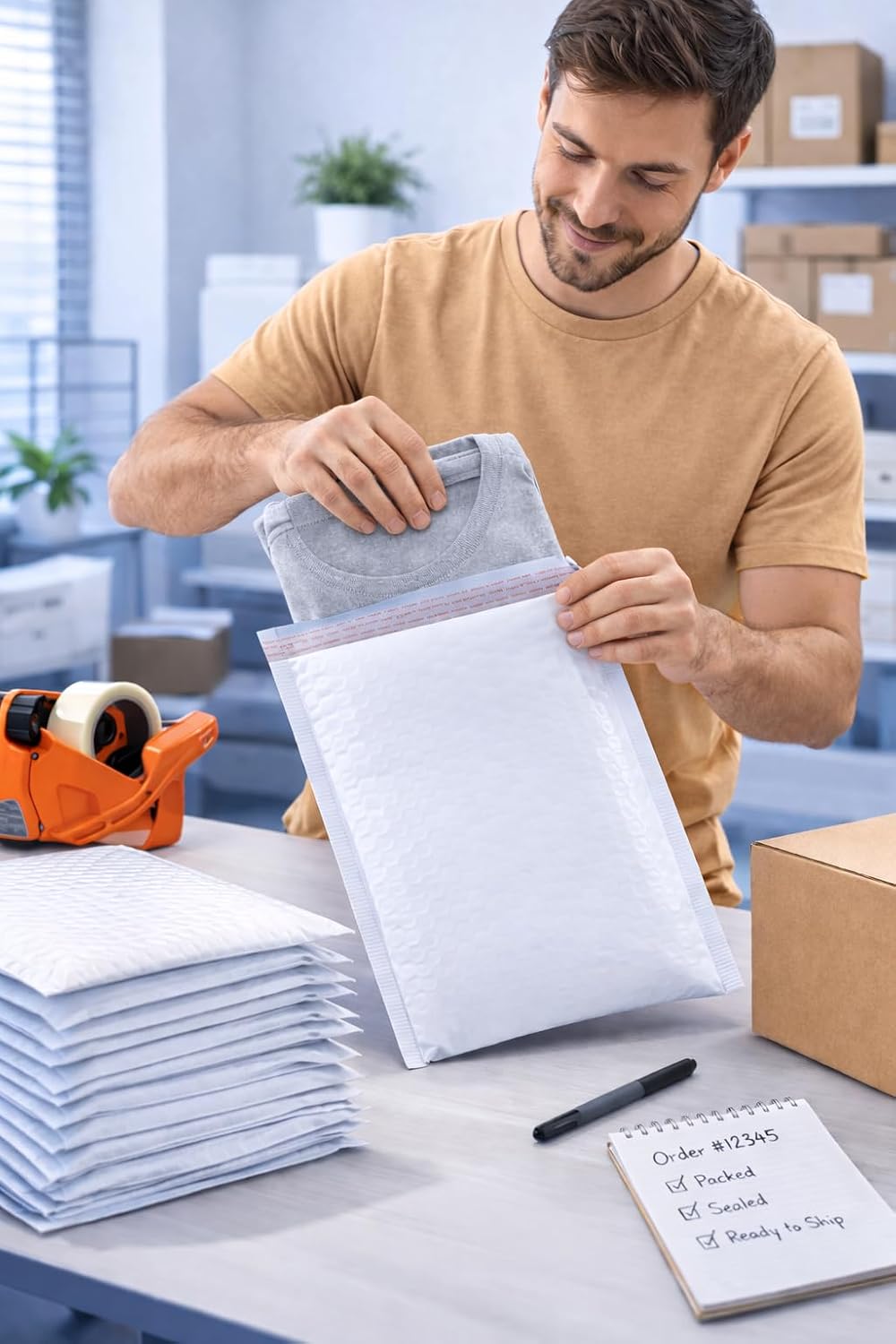 14.5 x 19 Poly Bubble Mailers – Large #7 Padded Shipping Envelopes, Self Seal Adhesive, Waterproof & Tear Resistant