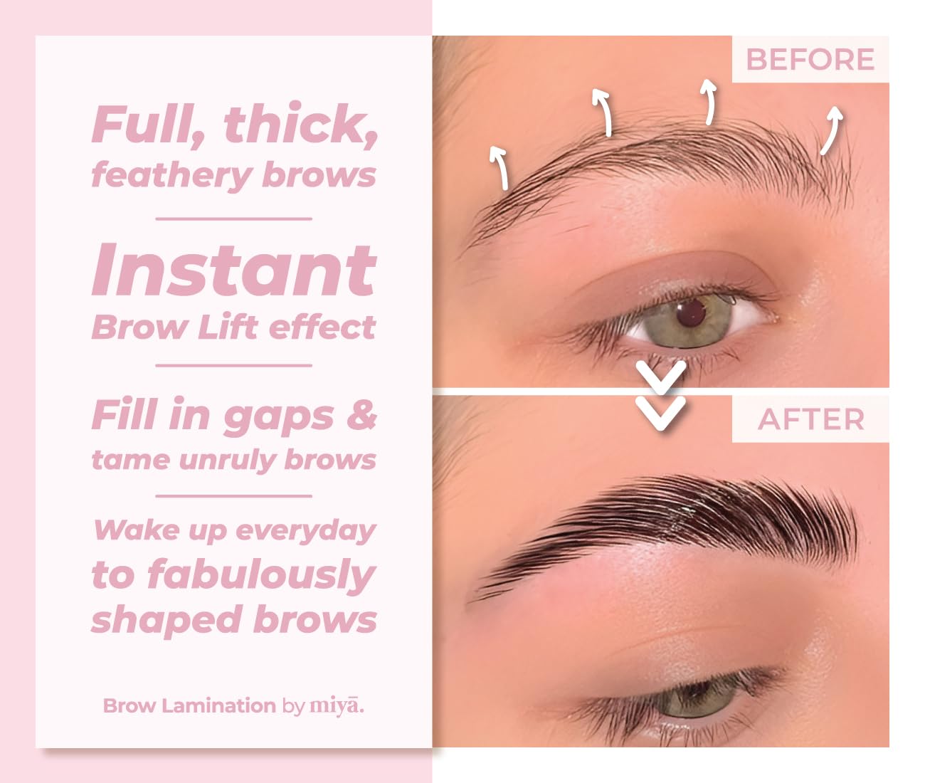 2 in 1 Lash Lift & Brow Lamination Kit | Instant Fuller Eyebrows, Eyelashes | Salon Result lasts 8 weeks |