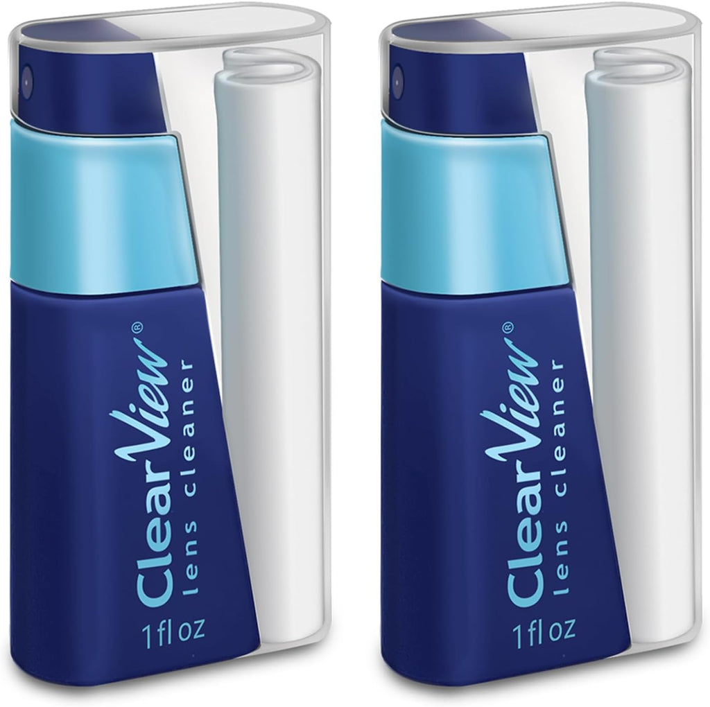 Portable Lens Cleaner Kit, Eyeglass Lens Cleaner Spray Kit with Cloth | Refillable spray plus soft microfiber cloth