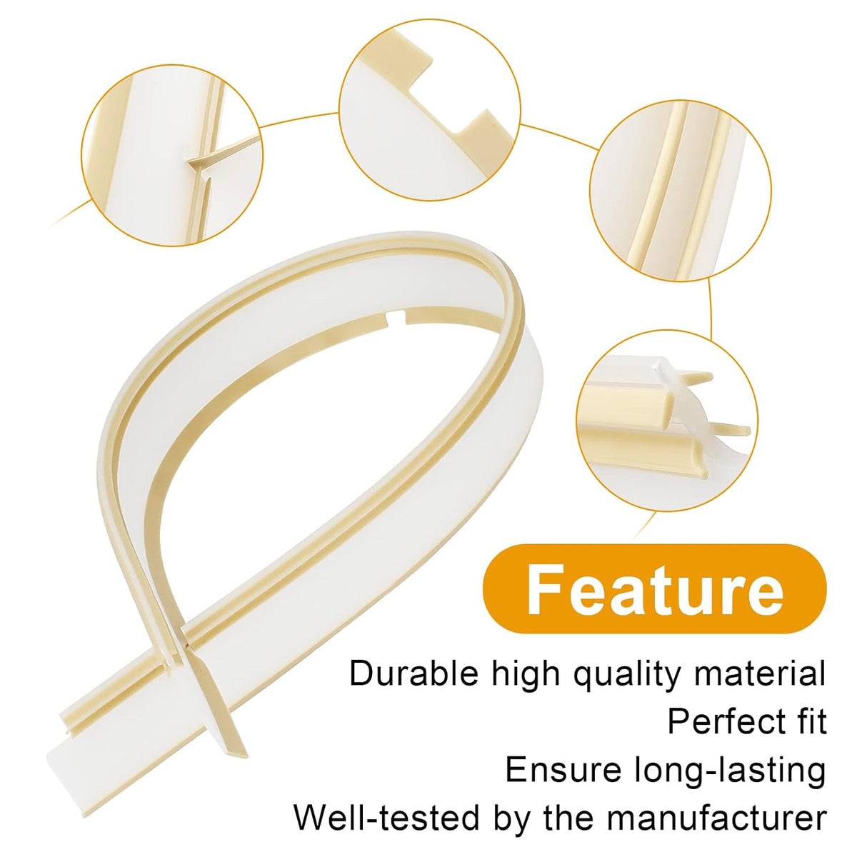 809006501 Dishwasher Bottom Door Gasket Replacement Seal for Frigidaire