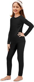 Thermal Underwear for Kids Long Johns Girls Base Layer Top Bottom | Super Soft Thermals Shirt & Leggings, 2 Piece