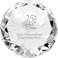 Customizable Crystal Award, 2" Engraved Crystal 80 Carat Diamond Paperweight Award