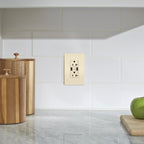 Legrand Radiant 20 Amp TR GFCI Outlet USB Type A Light Almond 1 Pack