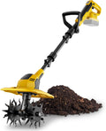 Cordless Tiller Cultivator for DeWalt 20V MAX (Bare Tool) | 9-Inch Width 7-Inch Depth; 4 Steel Blades; Electric Soil