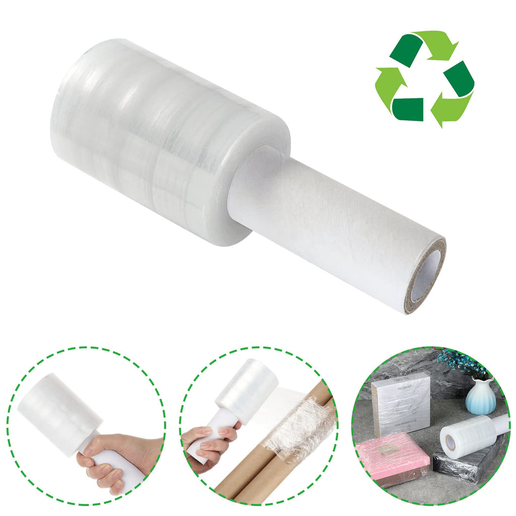 6 Pack 80 Gauge Stretch Wrap Film, 4 in x 1000 ft