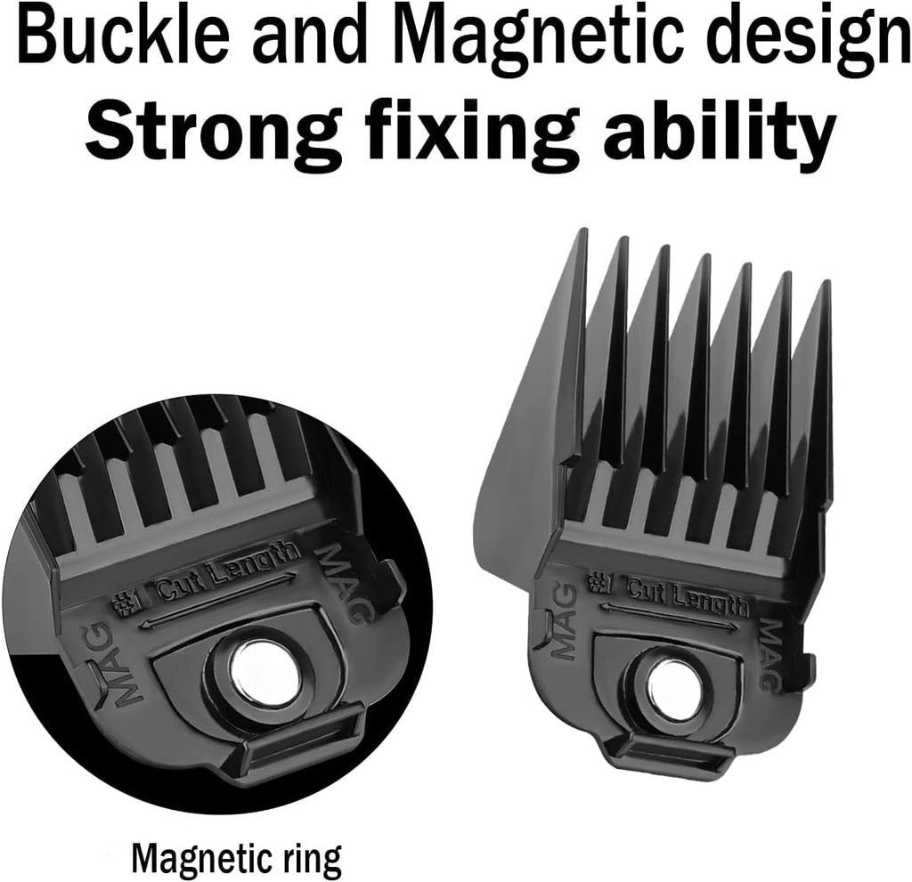 for Andis Master Clippers Magnetic Clipper Guards 10PCS-1/16 to 1" | Upgrade Professional Magnetic Clipper Guard Comb