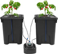 DWC Hydroponics Grow System 7.13 Gal Deep Water Culture Kit Auto Irrigation Sets w/8W 110V Air Pump, Two 12inch