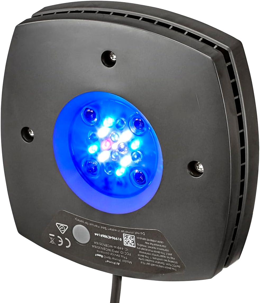 AI Prime 16 HD LED App Controllable Saltwater Aquarium Reef Light - Black
