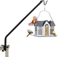 Heavy Duty Deck Hook, 27"-39" Adjustable Metal Deck Railing Hooks for Hanging Bird Feeders, Planters, Suet Baskets