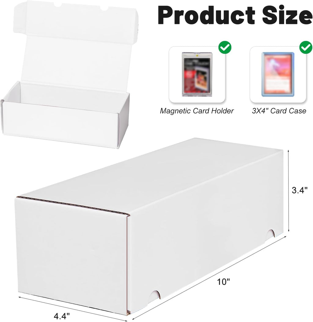 8 Pack 800 Count Trading Card Storage Box TCG Card Organizer | Fits Sleeved Cards & Toploaders, Multi-Pack Storage