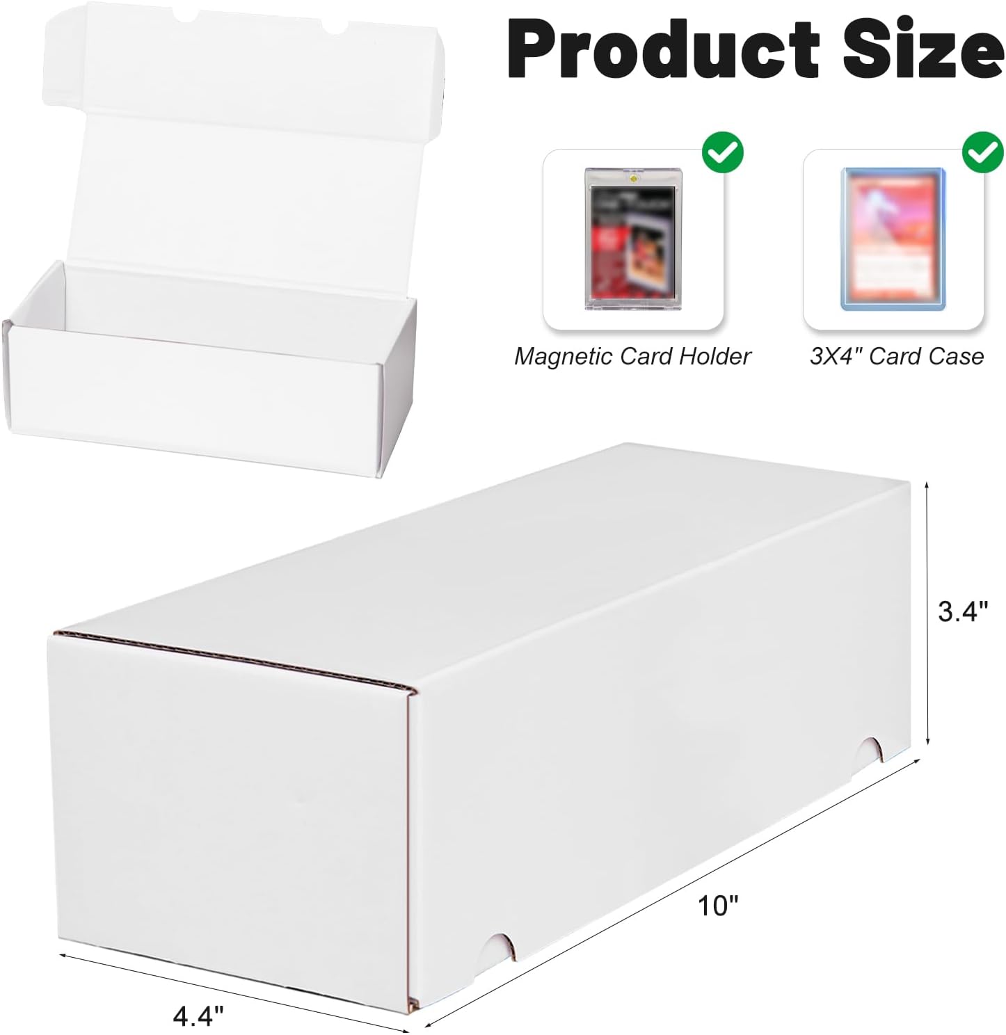 8 Pack 800 Count Trading Card Storage Box TCG Card Organizer | Fits Sleeved Cards & Toploaders, Multi-Pack Storage