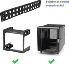 2U Hinged 24-Port Blank Keystone Patch Panel Metal