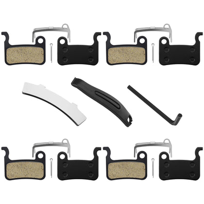 4 Pairs Bike Brake Pads, MTB Disc Brake Pads, with Installation Tools