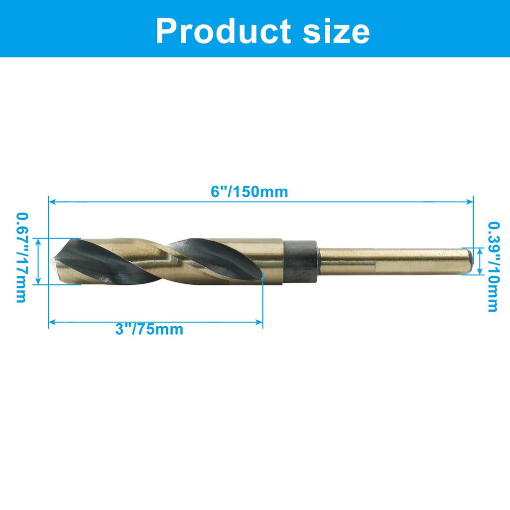 Bivethoi Reduced Shank Twist Drill Bits 17mm
