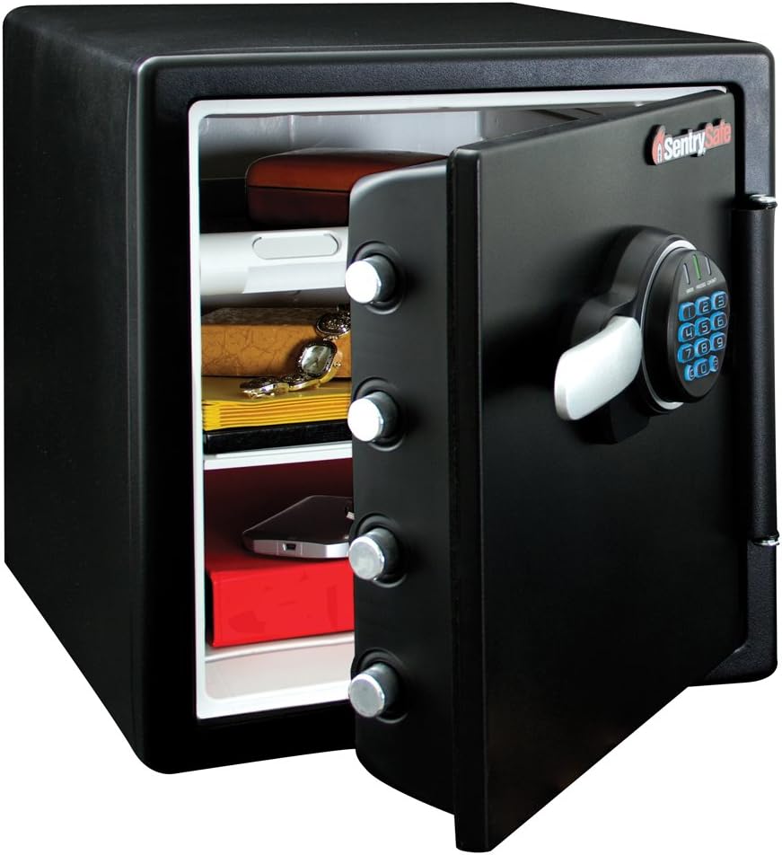 Fireproof and Waterproof Steel Home Safe with Digital Keypad Lock & Shelf Insert for SFW082 and SFW123 Fireproof and