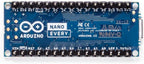 Arduino Nano Every with Headers [ABX00033] - Compact ATmega4809 Microcontroller with Micro USB, 20 Digital I/O, 6 Analog Inputs, and Easy Prototyping for DIY Projects