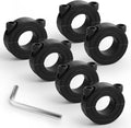 6 Pcs 1" Split Collar, Split Collar Clamp, Clamp-on Shaft Collars, Shaft Fixing Ring with Screws and Wrench