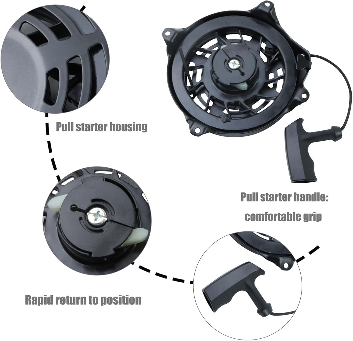 Recoil Starter Compatible with Briggs and Stratton 497680