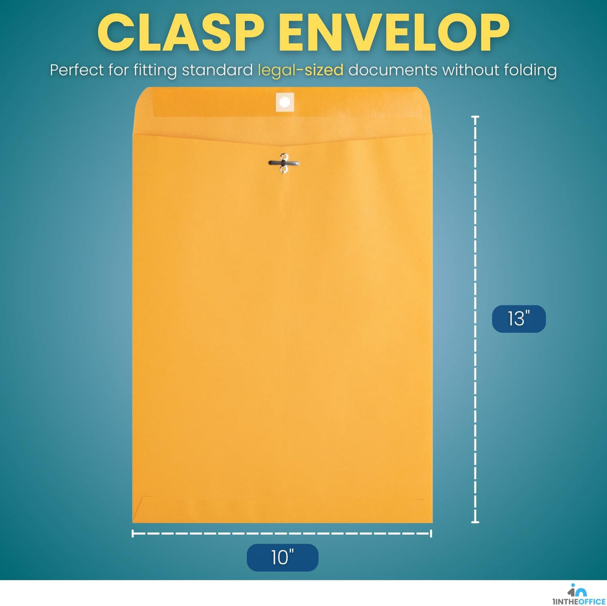 Clasp Envelopes, Brown Manilla Envelopes with Clasp, Gummed Flaps (10x13)