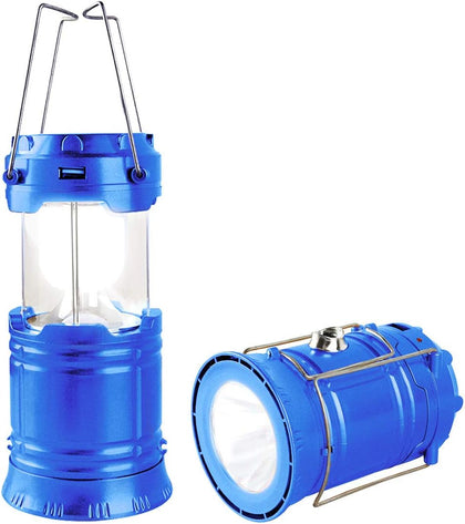 LED Camping Lantern, Solar and Rechargeable Lantern Flashlight Collapsible and Portable Light for
