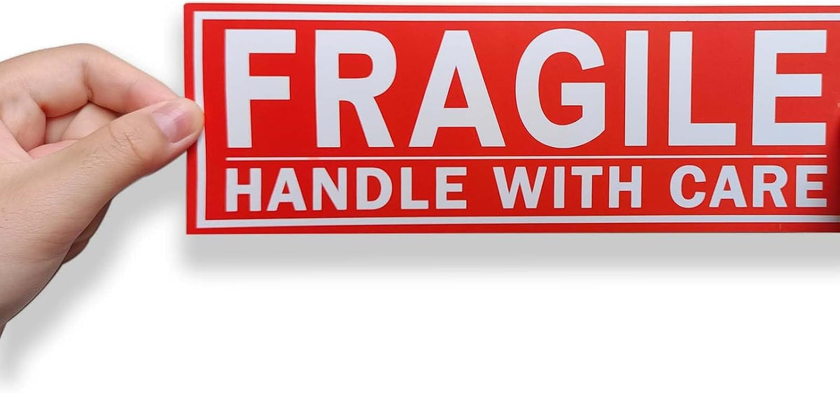 Fragile Stickers, Large Size 8 x2.7 in, Handle with Care