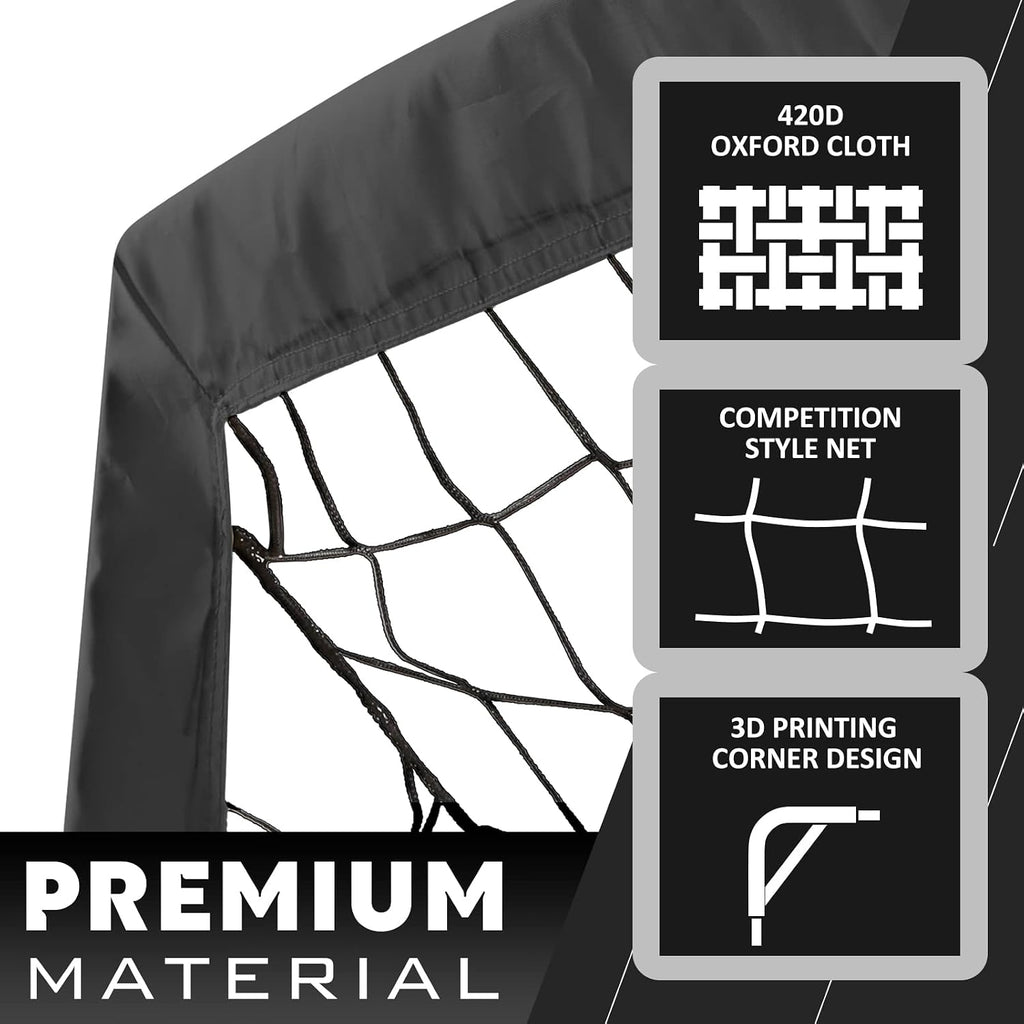 9x5 FT Kids Soccer Goals for Backyard, Portable Soccer Net with Carry Bag | Foldable Frame, Easy Set Up, Indoor and