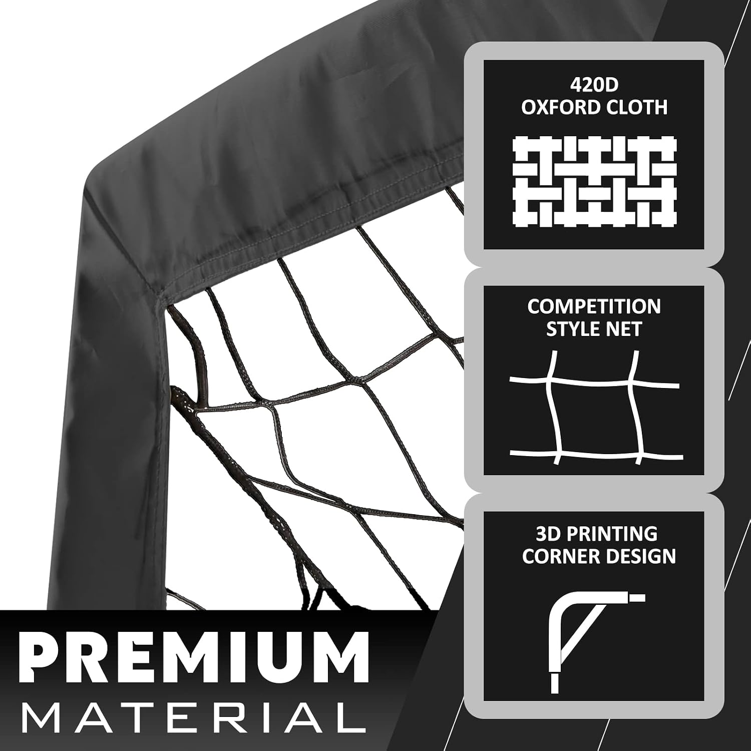 9x5 FT Kids Soccer Goals for Backyard, Portable Soccer Net with Carry Bag | Foldable Frame, Easy Set Up, Indoor and