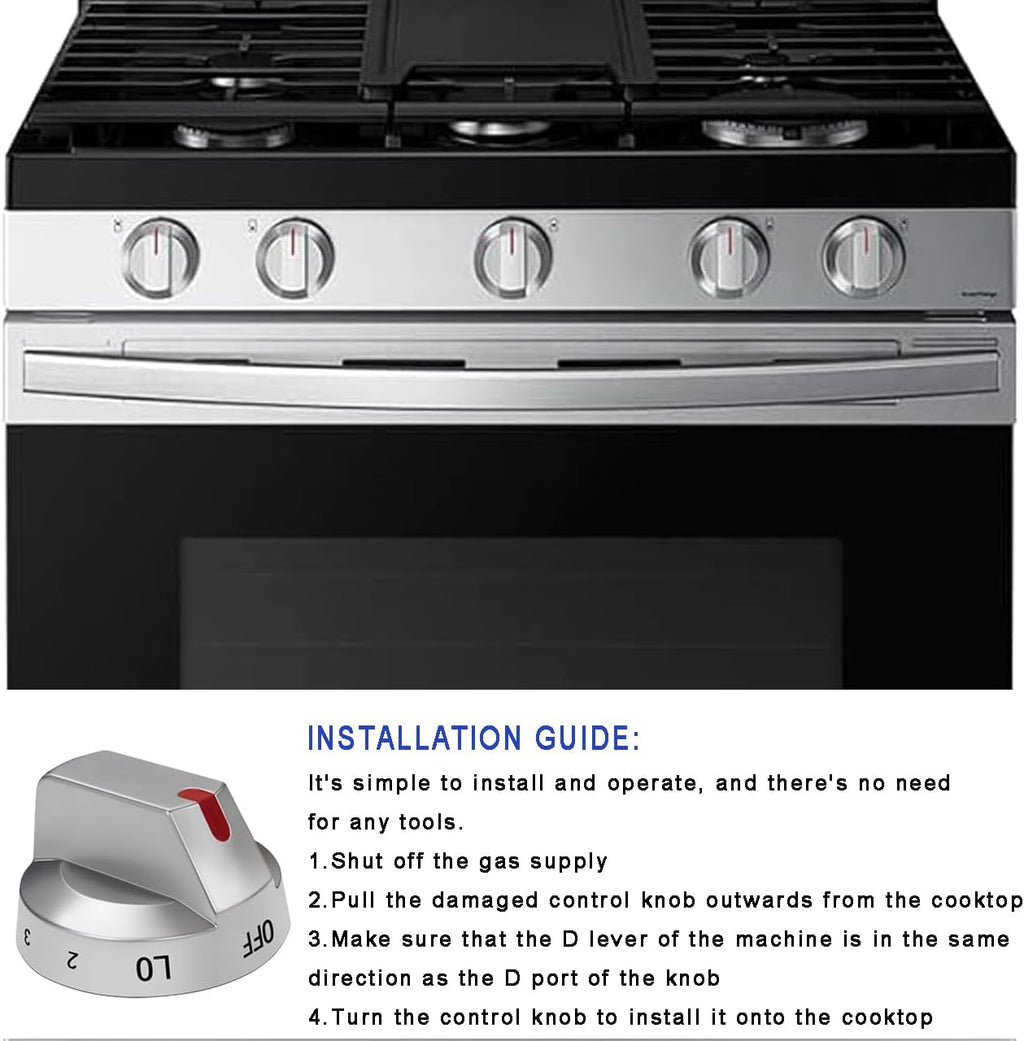DG94-03950 Stove Knobs for Samsung Gas & Electric Range Stoves/Ovens,5 Pack