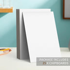 Chipboard Sheets 8.5" X 11", 25 Sheets of 40PT (Point) Chip Board for Book Binding, Perfect for Scrapbooking