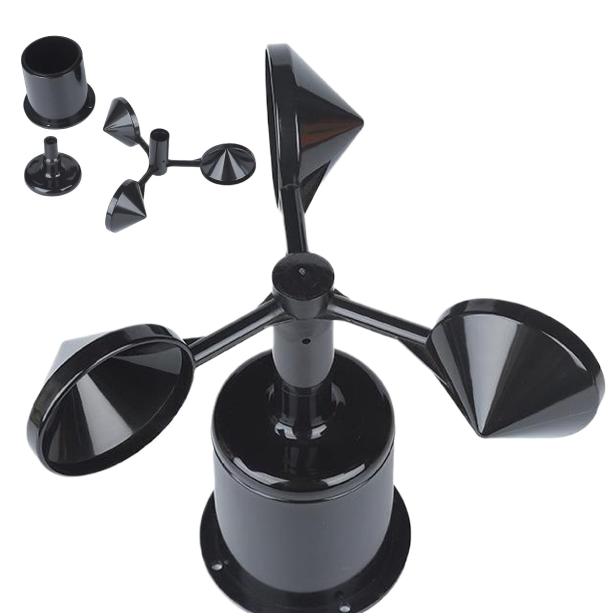 1PC Anemometer Shells, Weather-Resistant Plastic Wind Speed Meter Shells, Easy to Install Wind Speed Measuring Device Shells, Wind Meter Accessories.