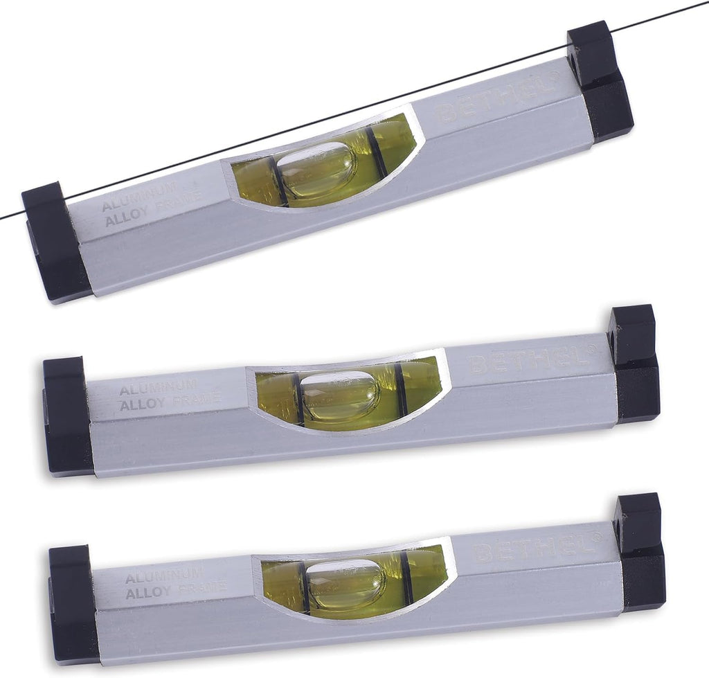 3 Packs Bubble Line Level String Tools, Aluminum Mini Leveler for Construction, Engineering, Camping, DIY Projects