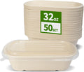 32 oz Disposable Meal Prep Containers with Lids 50 Pack