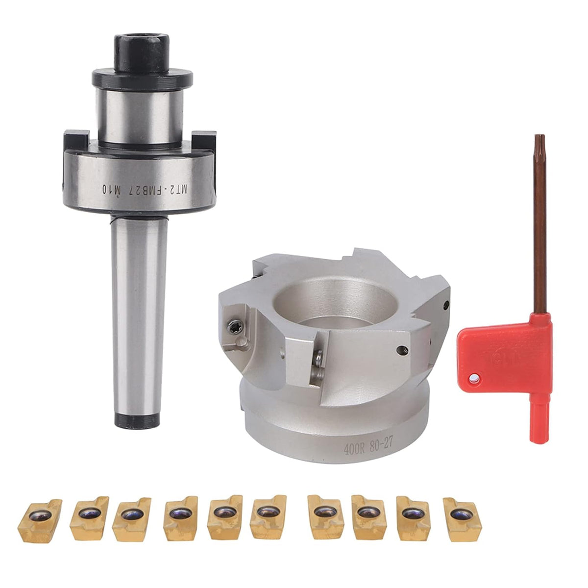 WALFRONT MT2 FMB27 Face Mill Cutter Set, 90 Degree Indexable End Mill