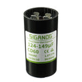 124-149 MFD 165 VAC Round Start Capacitor 50/60 Hz AC