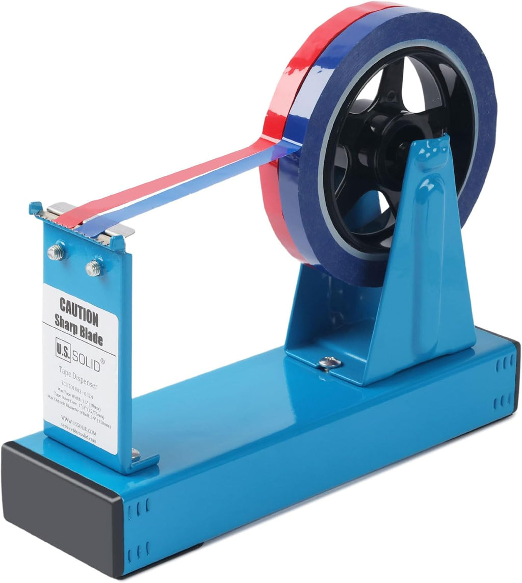 Desktop Multi-Roll Tape Dispenser - 1.5 Inch Wide, 1 or 3 Inch Core, Iron, Blue