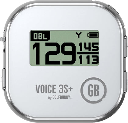 GOLFBUDDY Voice 3S+ Talking Golf GPS Rangefinder | Clip-On Hat GPS with Slope On/Off | Audio Distance to