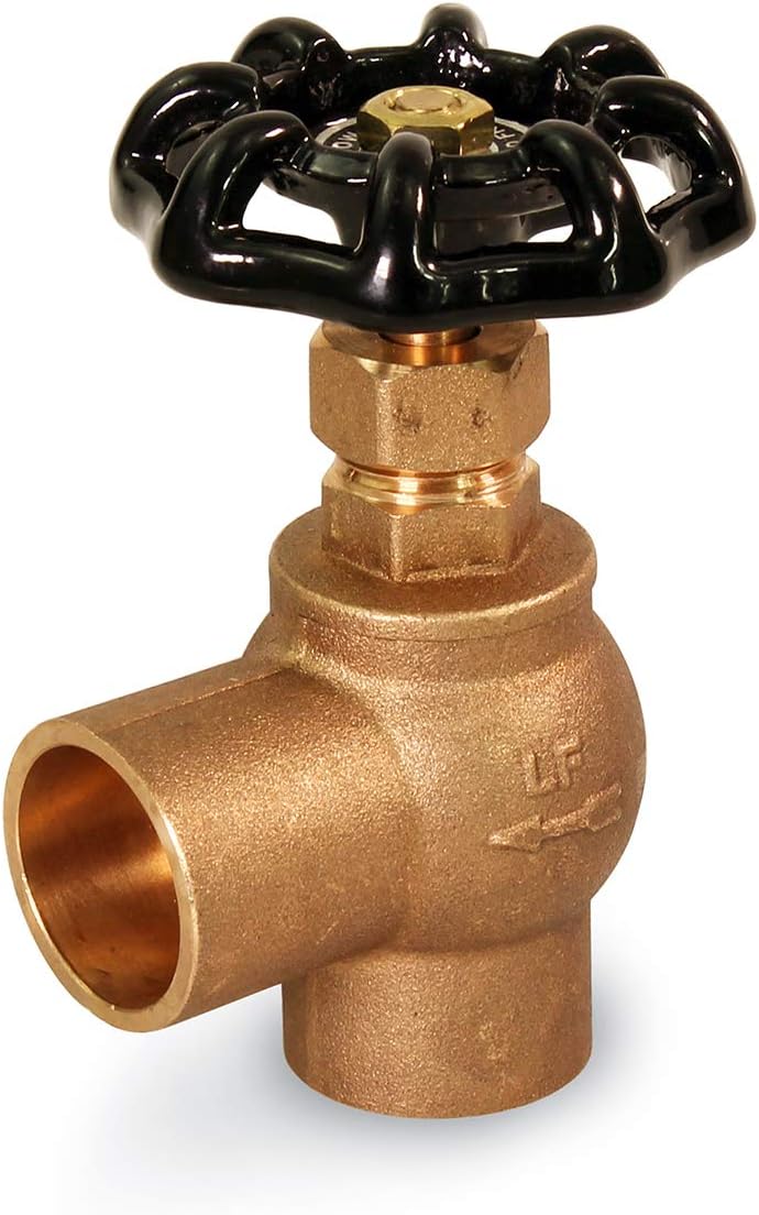 3/4 inch Angle Lead-Free Short Globe Valve With Solder Cups