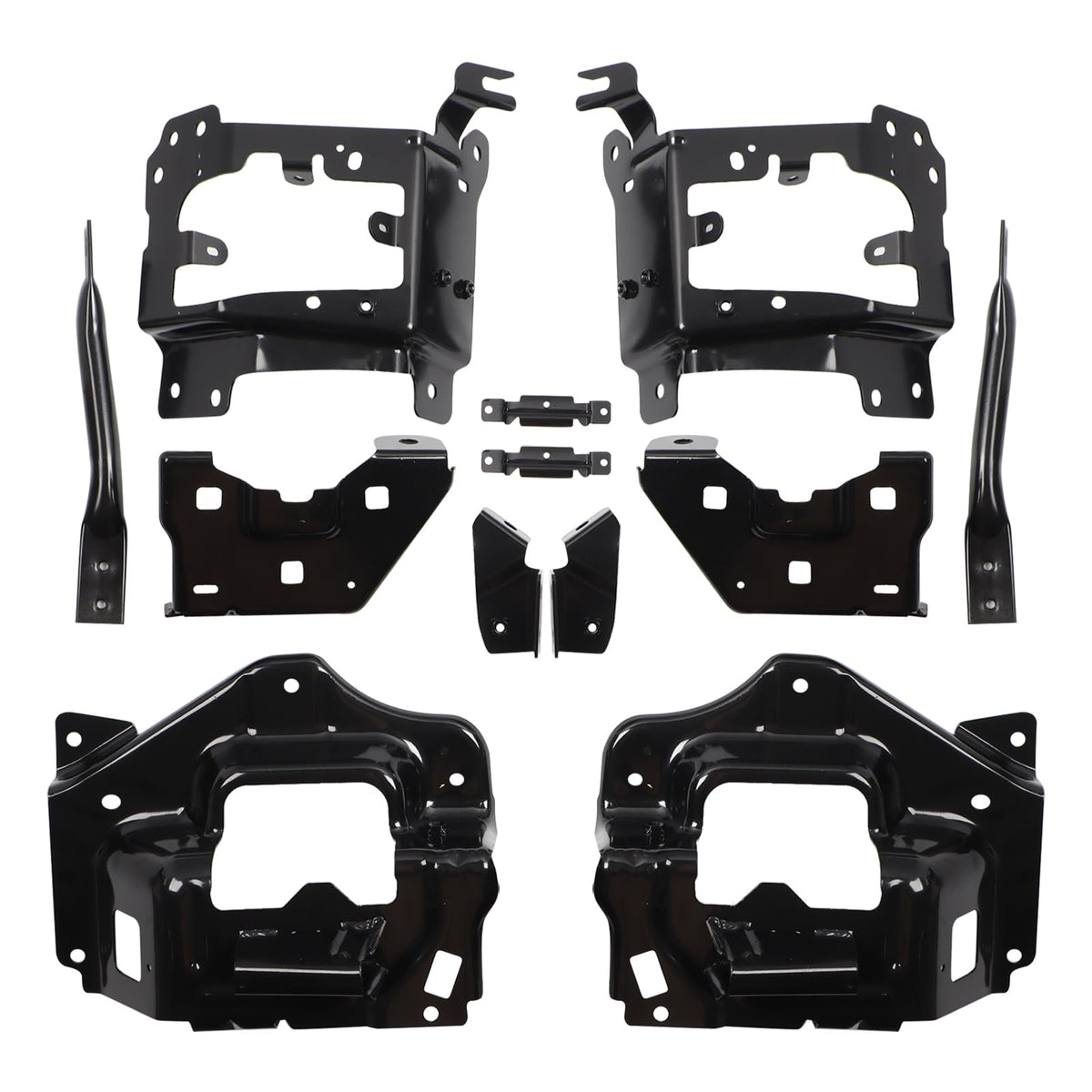 Duolctrams Front Bumper Support Mount Bracket Set 12Pcs Compatible with 2014-2015 Chevy Silverado 1500