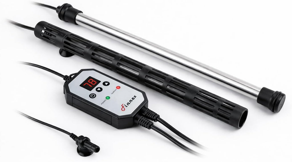 Titanium Aquarium Heater, HMC Series, Japanese Sensor, Upgraded Controller with Heater Guard, Made in Taiwan (300 Watts)