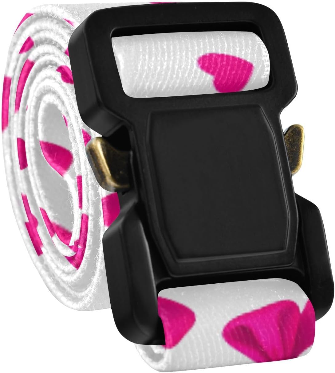 Bow Tie Adjustable Kids Elastic Belts, Girls Boys Stretch Waist Belt with Aluminum Alloy Buckle