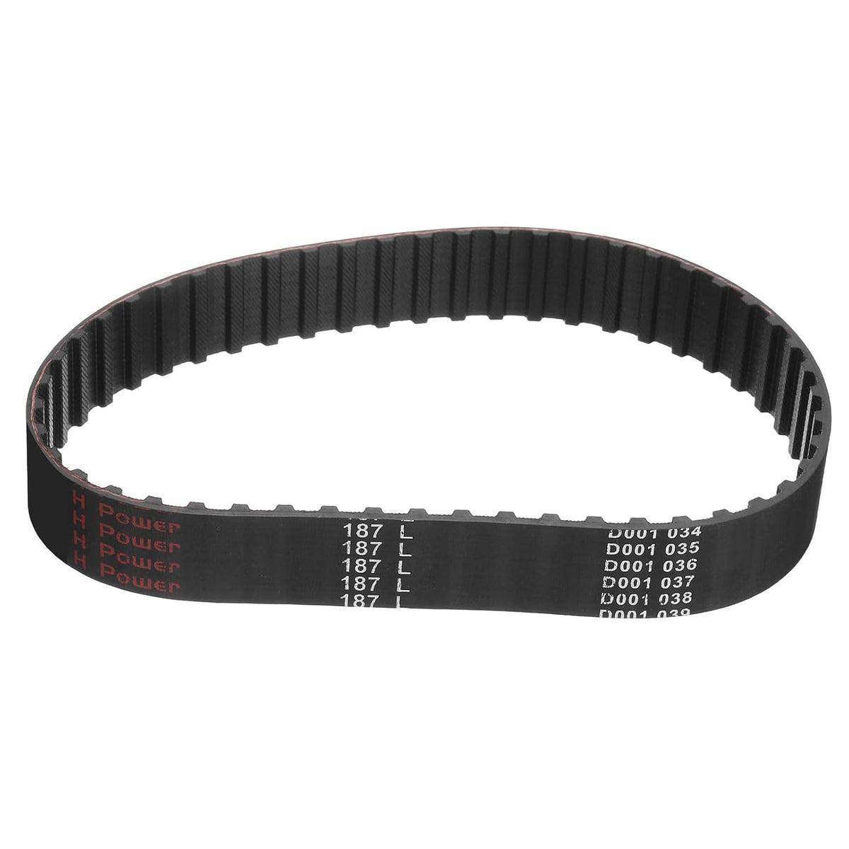 uxcell 187-L-100 L Timing Belt 18.7" Pitch Length x 1" Width x 0.18" Height, 50 Teeth Closed Loop Rubber Timing Belt
