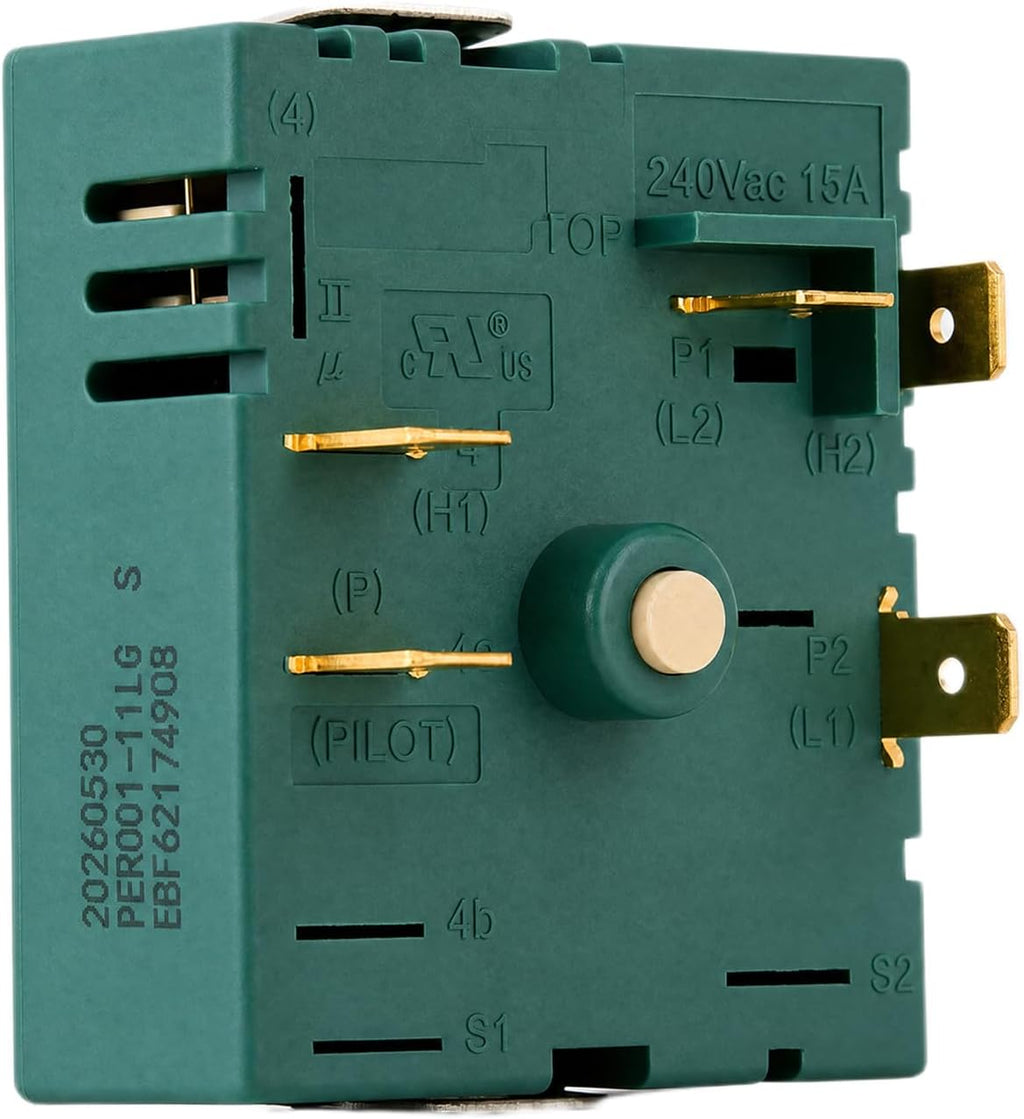 EBF62174908 Surface Element Infinite Switch Replacement for LG Electric Range Burner Control Rotary Switch Compatible with LSEL6337F LSEL6335F LSIS6338F LTEL7337F