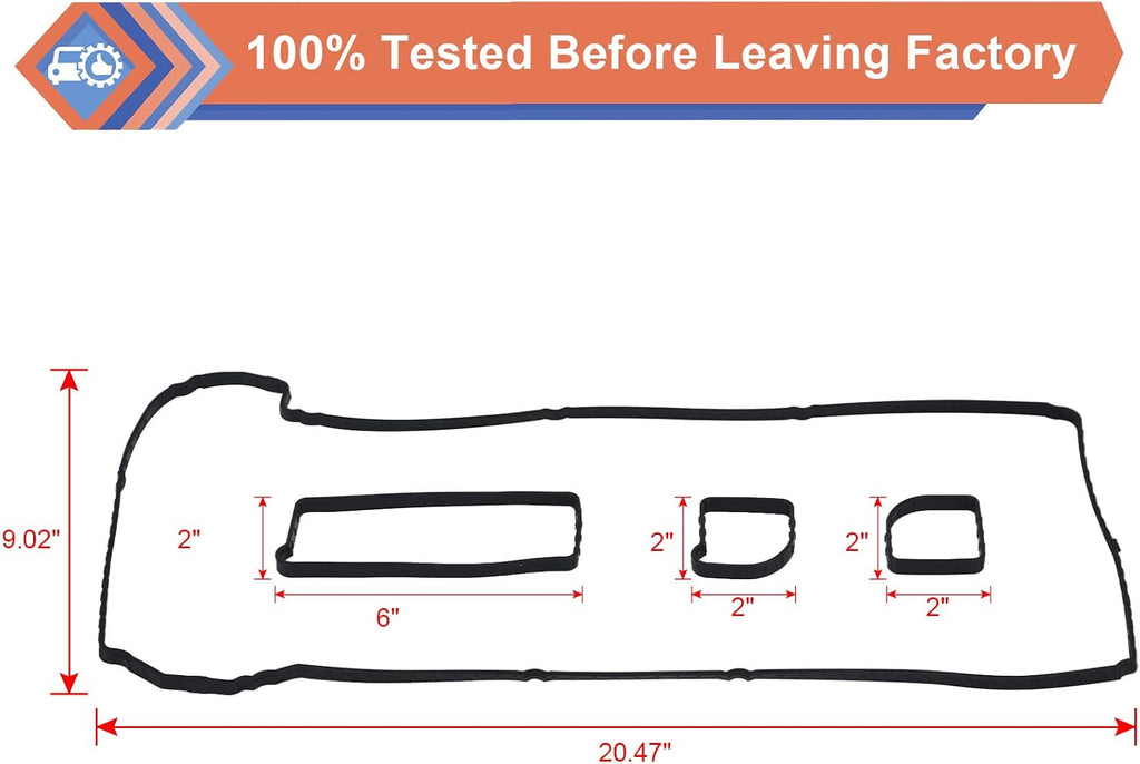 Engine Valve Cover Gasket Compatible with Ford Mazda Mercury Vehicle