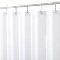 Hotel Quality Fabric Shower Curtain Liners 72" X 72", White Water Resistant Bathroom Curtains Rust Resistant Grommets
