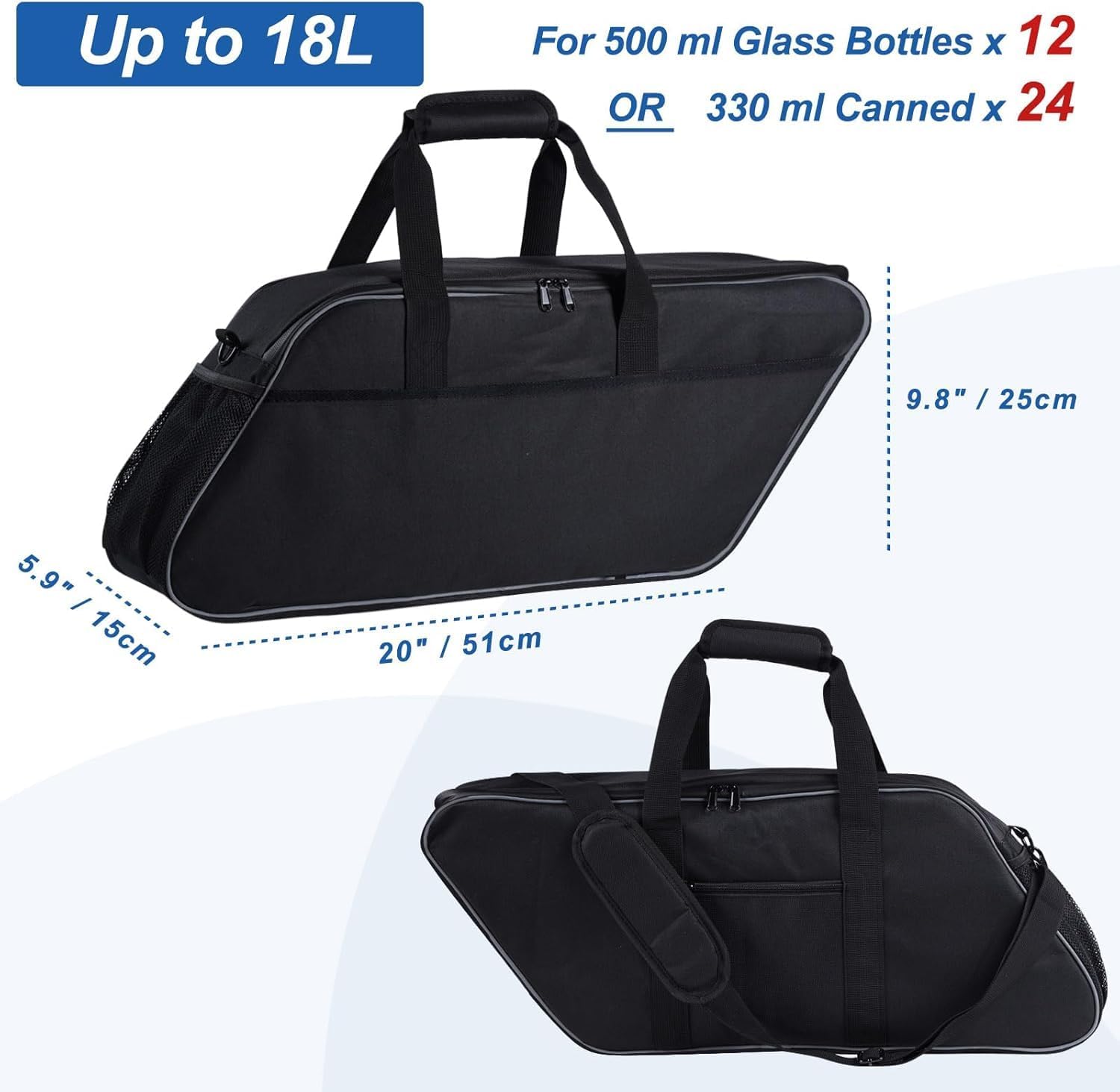 Motorcycle Saddlebag Cooler Bag for HD Touring Hard Saddlebags | Leakproof Saddle Bag Cooler, Beverage Waterproof
